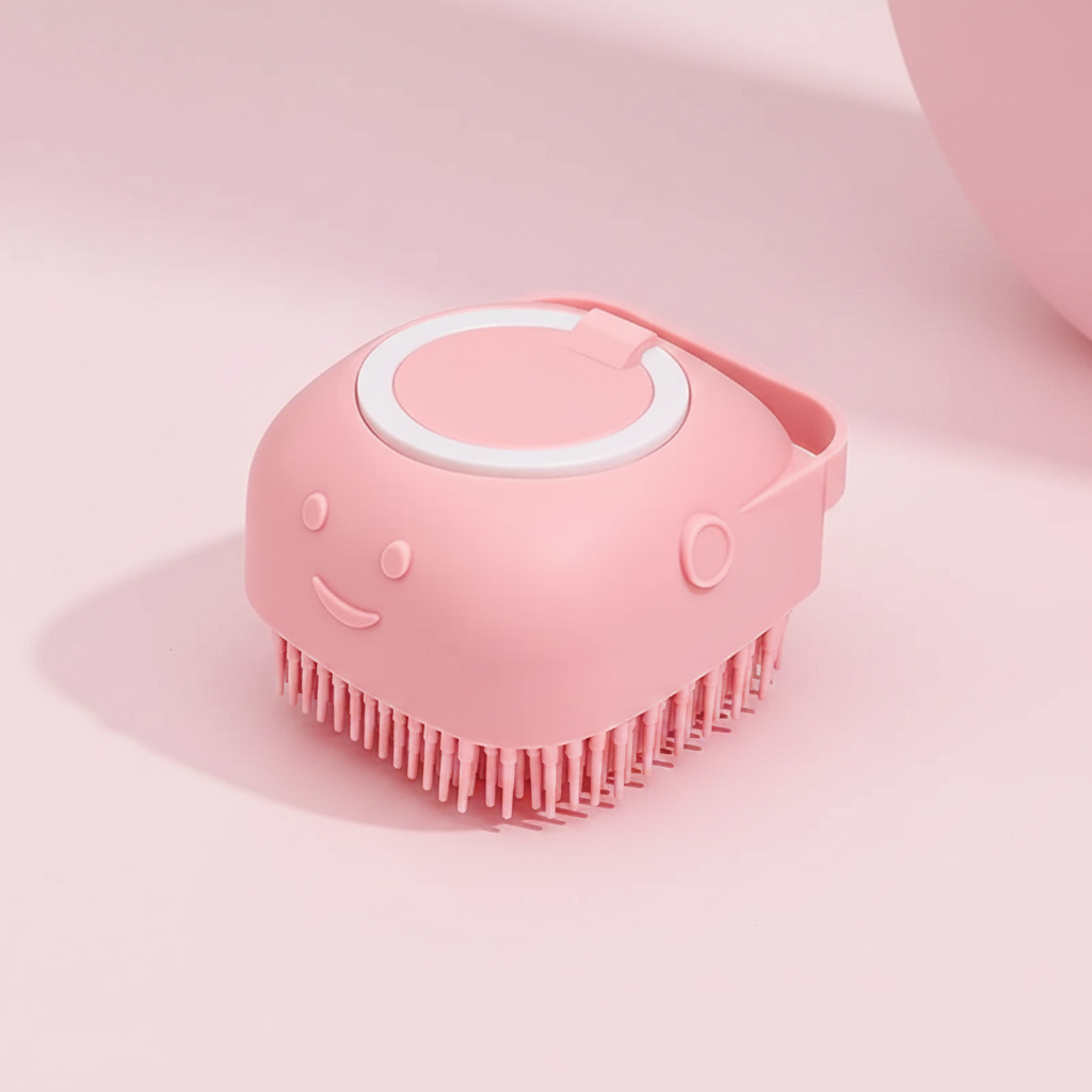 Brosse de Bain Douceur — Massage & Shampoing pour Chien et Chat