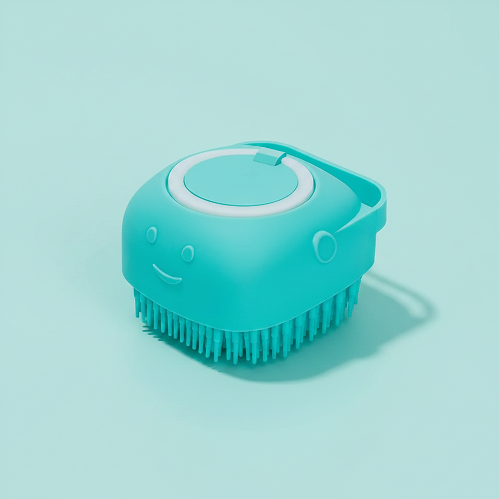 Brosse de Bain Douceur — Massage & Shampoing pour Chien et Chat