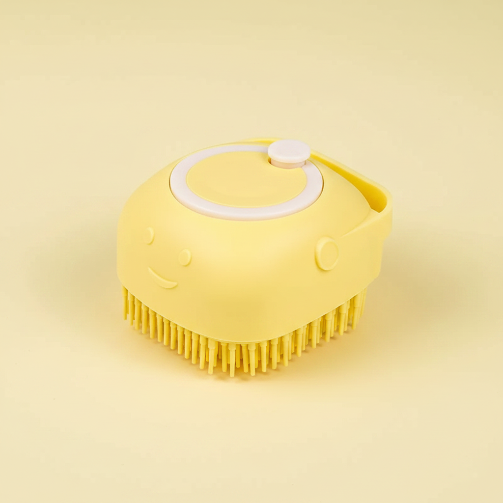 Brosse de Bain Douceur — Massage & Shampoing pour Chien et Chat